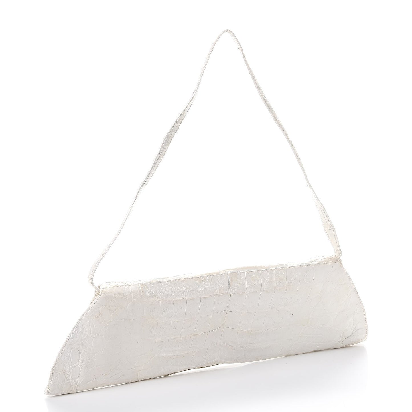 Crocodile Clutch White