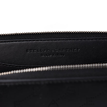 Stella McCartney Eco Alter Nappa Perforated Logo Zip Wallet Black 6 of 7