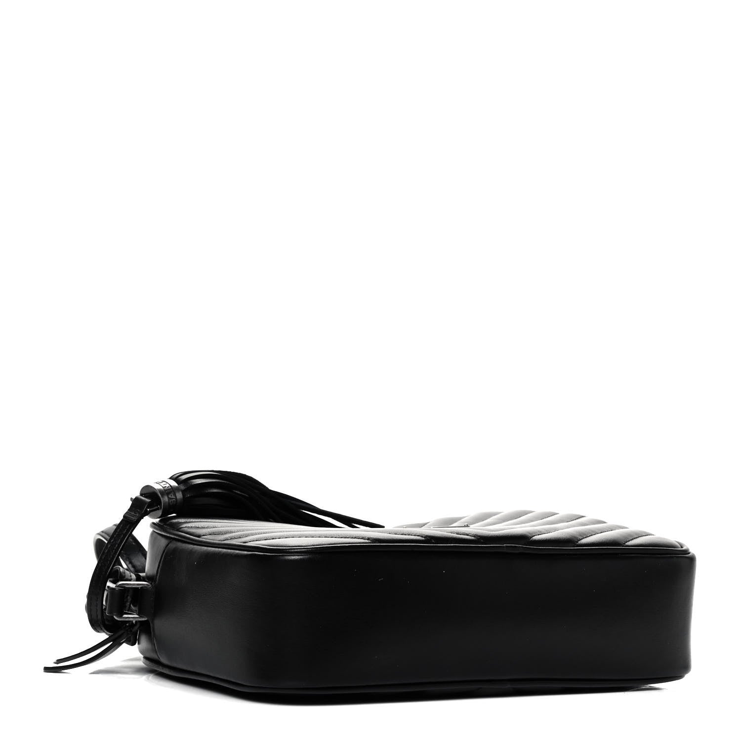 Saint Laurent Calfskin Matelasse Monogram Lou Camera Bag Black 7 of 12