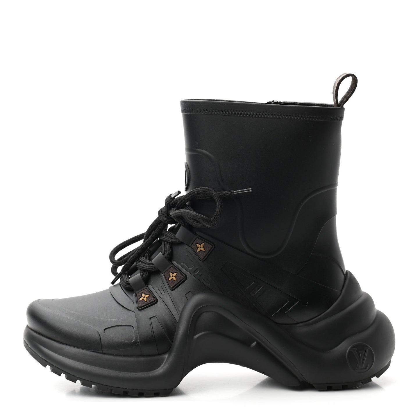 Mat Rubber Monogram LV Archlight Sneaker Boots 37 Black