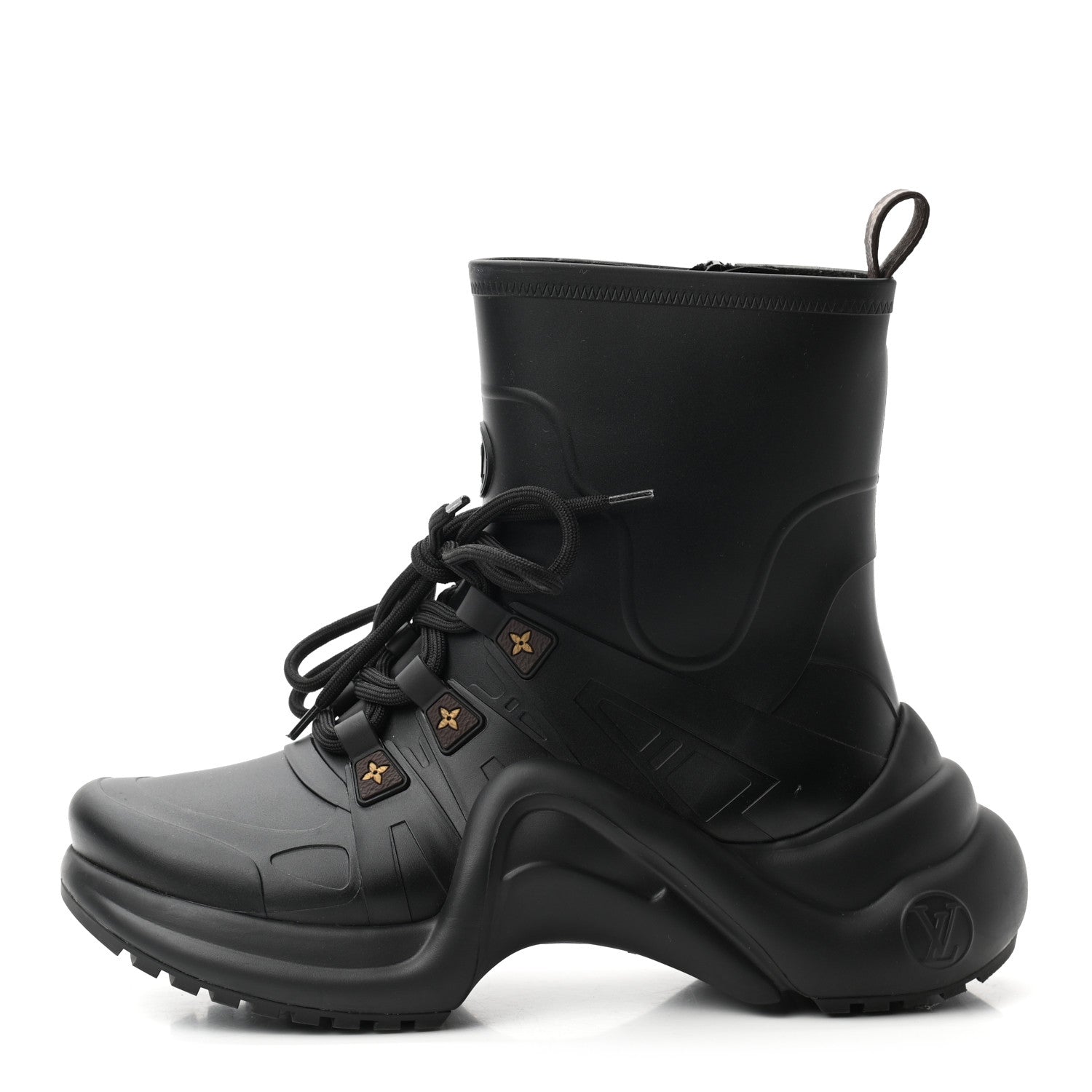Louis Vuitton Mat Rubber Monogram LV Archlight Sneaker Boots 37 Black 1 of 7