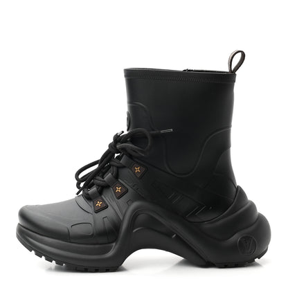 Louis Vuitton Mat Rubber Monogram LV Archlight Sneaker Boots 37 Black 1 of 7