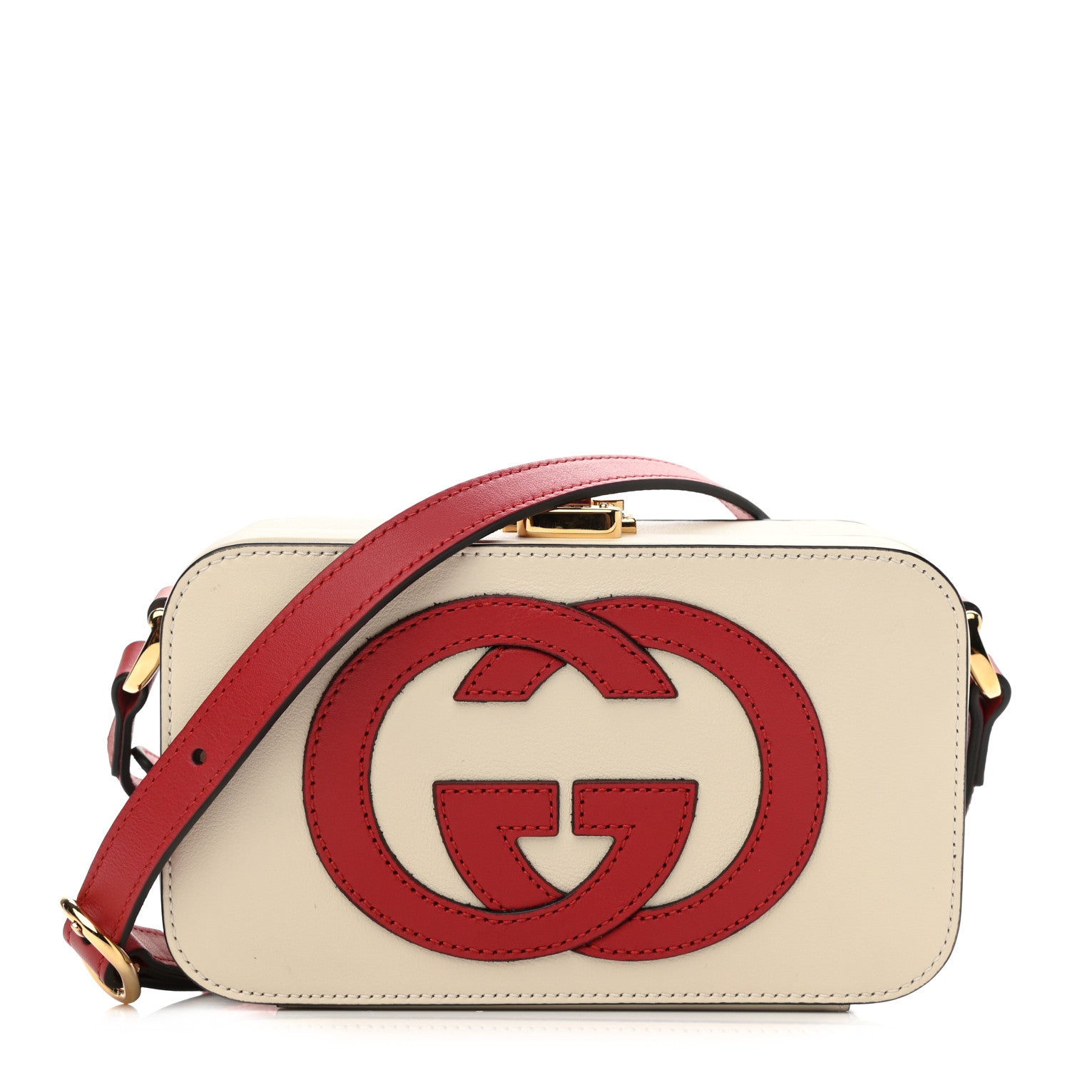 Gucci Vitello Eclipse Mini Interlocking G Shoulder Bag Mystic White Hibiscus Red 1 of 11