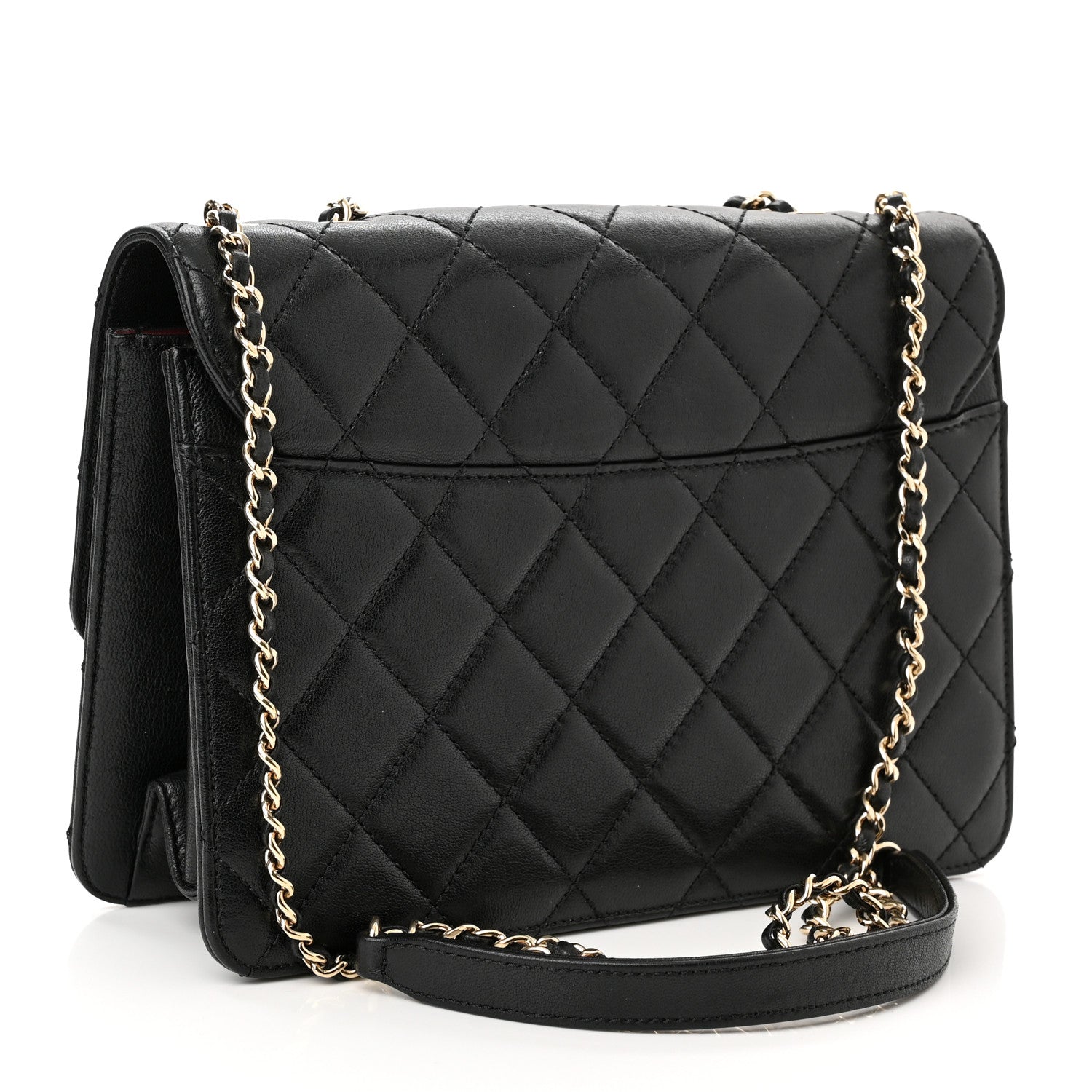 Chanel Sheepskin Quilted Beauty Lock Flap Black 2 of 12