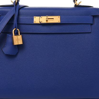 Hermes Epsom Kelly Sellier 28 Bleu Electrique 7 of 9