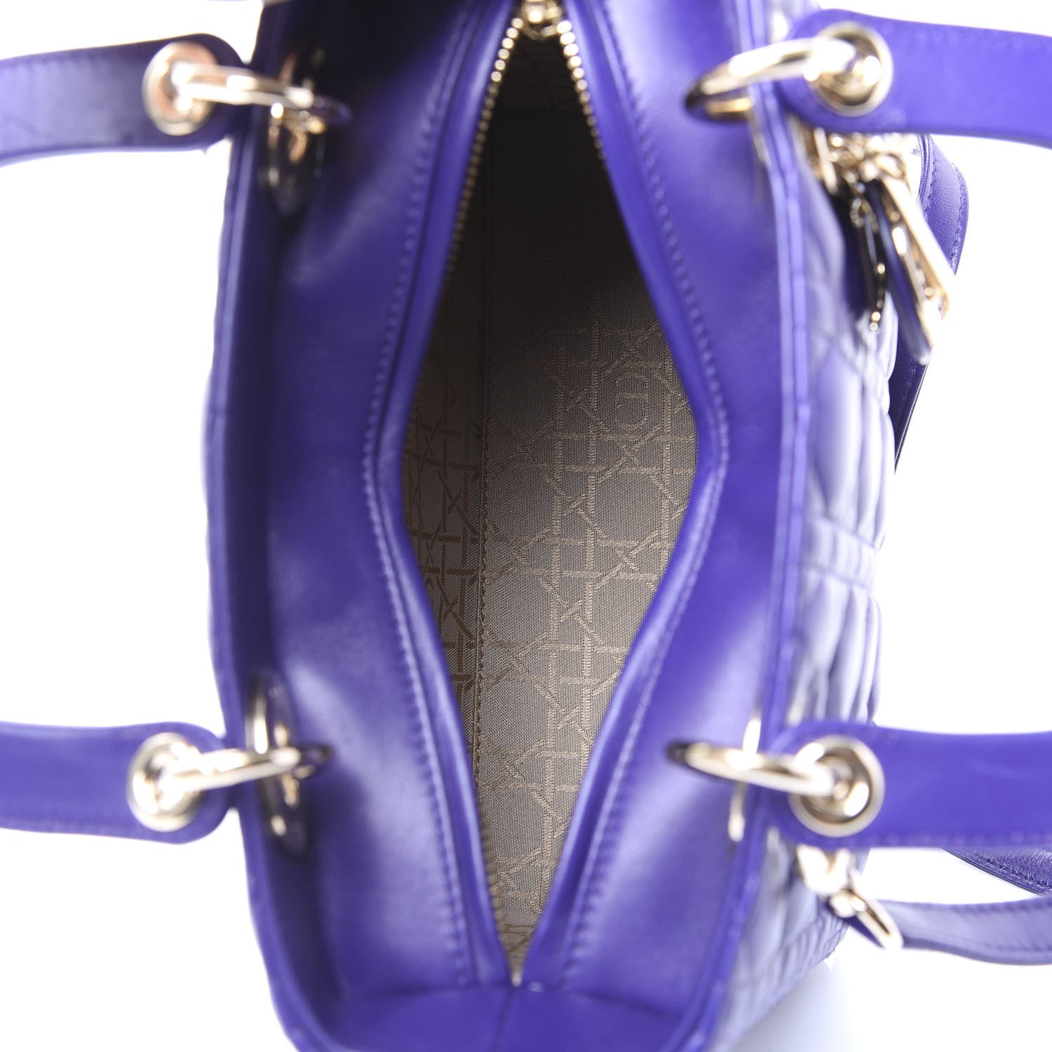 Christian Dior Lambskin Cannage Medium Lady Dior Purple 4 of 8