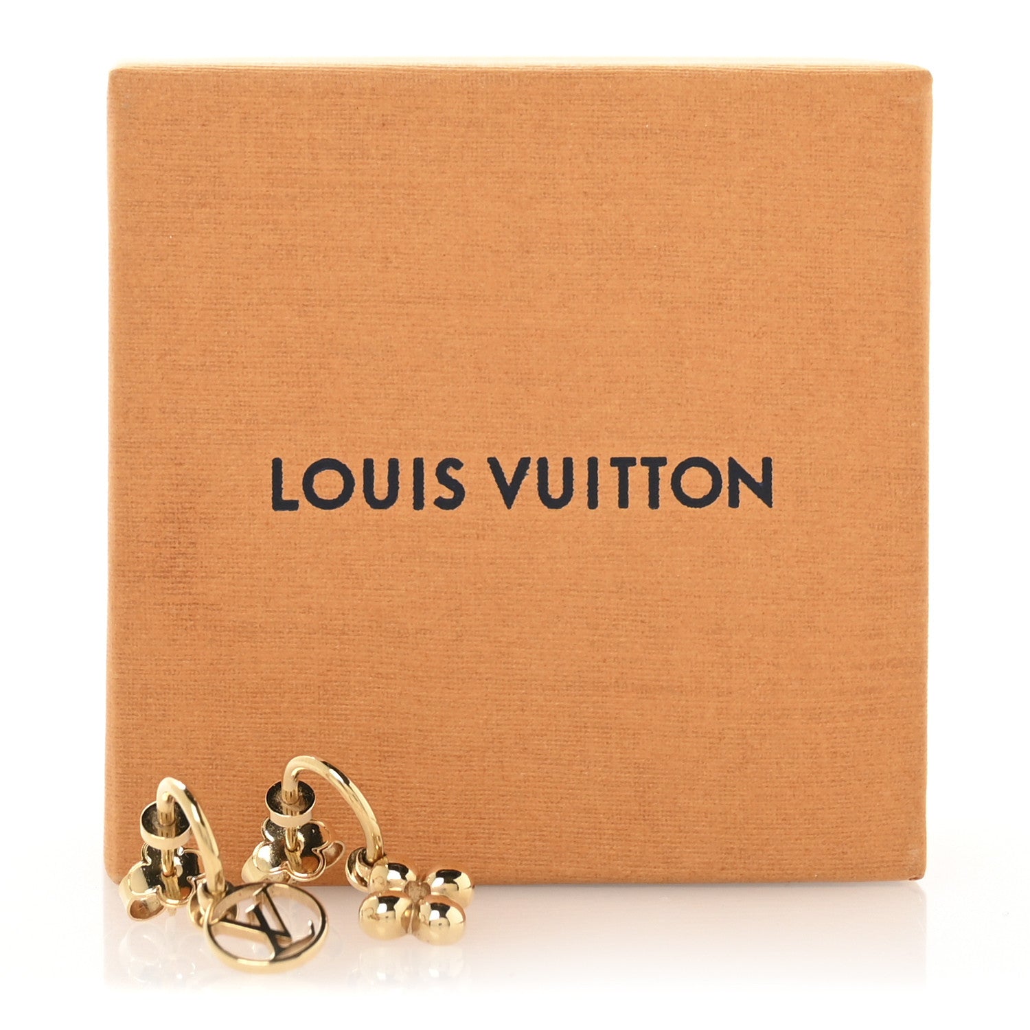 Louis Vuitton Brass Blooming Earrings Gold 5 of 5
