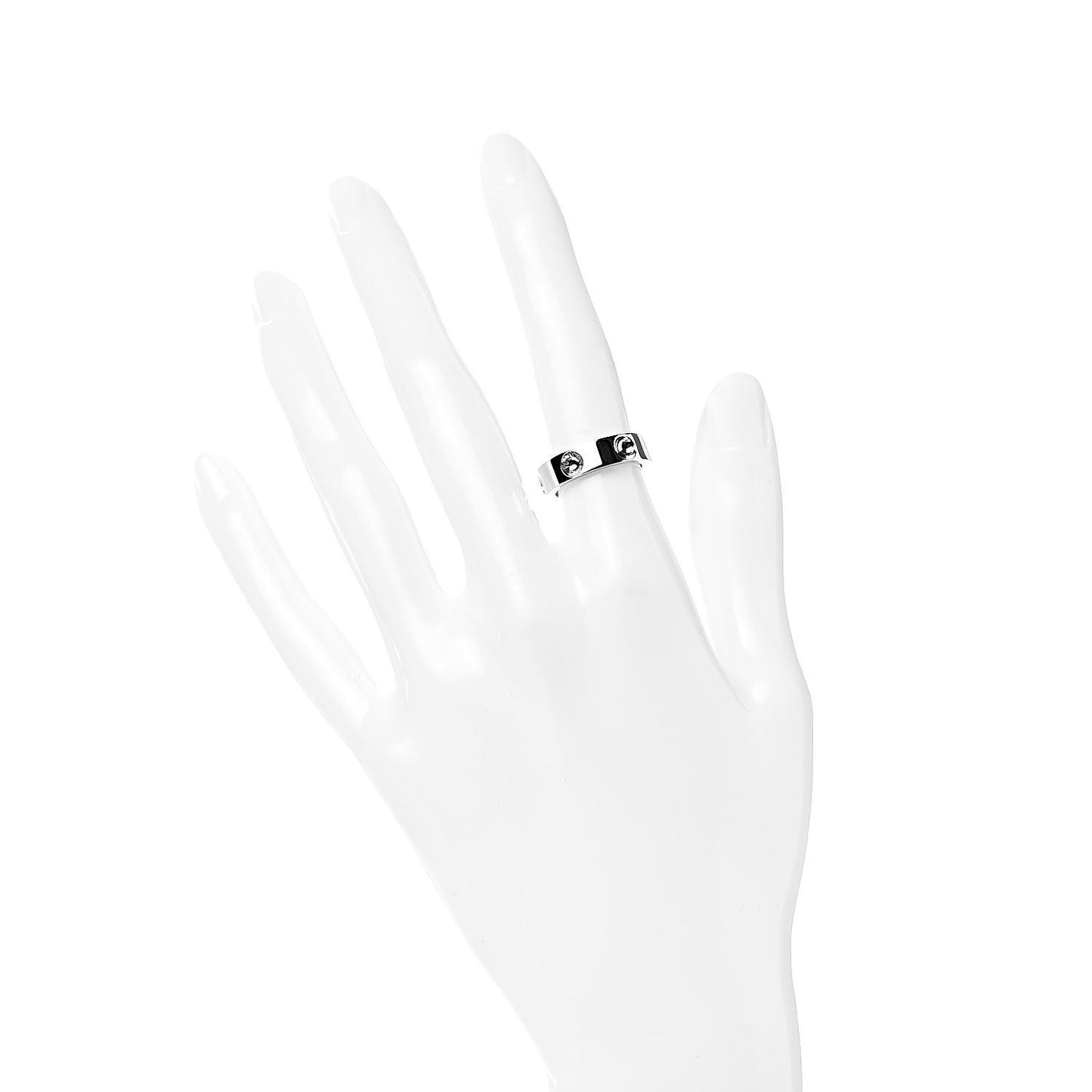 18K White Gold Empreinte Ring 48 4.5
