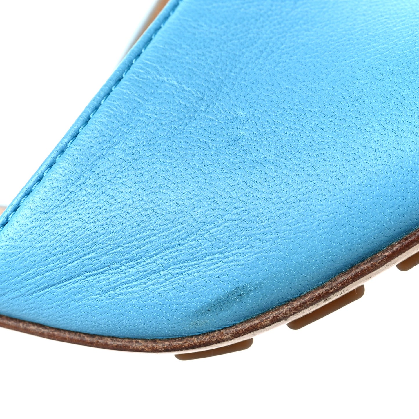 Lambskin Stretch Mule Sandals 39 Sky Blue