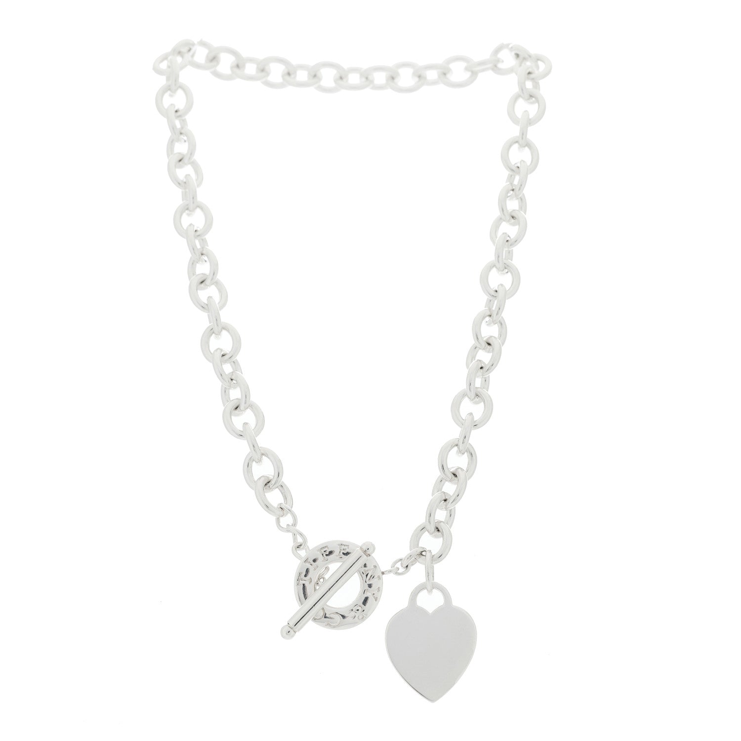 Tiffany Sterling Silver Heart Tag Toggle Necklace 3 of 4