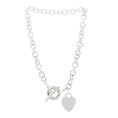 Tiffany Sterling Silver Heart Tag Toggle Necklace 3 of 4