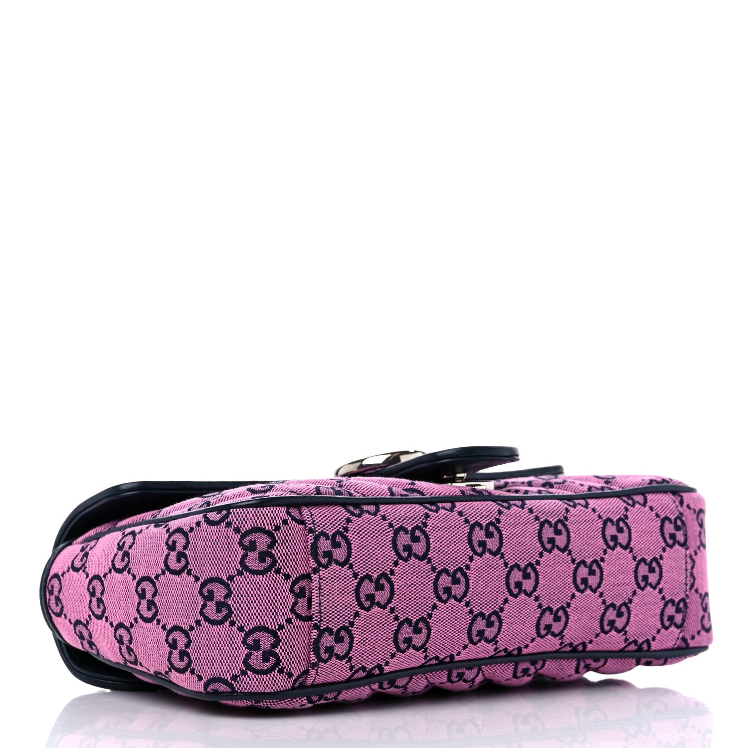Gucci Monogram Multicolor Matelasse Diagonal Small GG Marmont Shoulder Bag Pink Blue 3 of 8