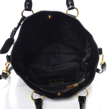 Prada Vitello Shine Tote Black 6 of 14