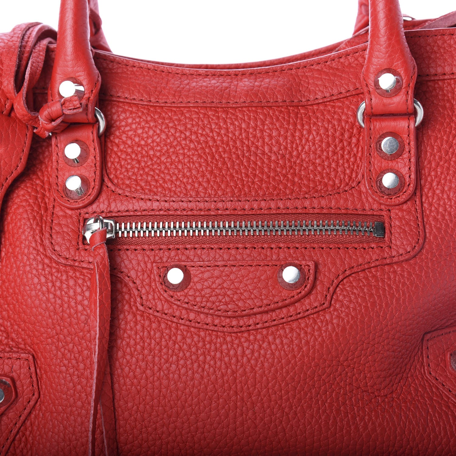 Balenciaga Vibrato Calfskin Classic Silver Hardware S City Rouge Cerise 13 of 13