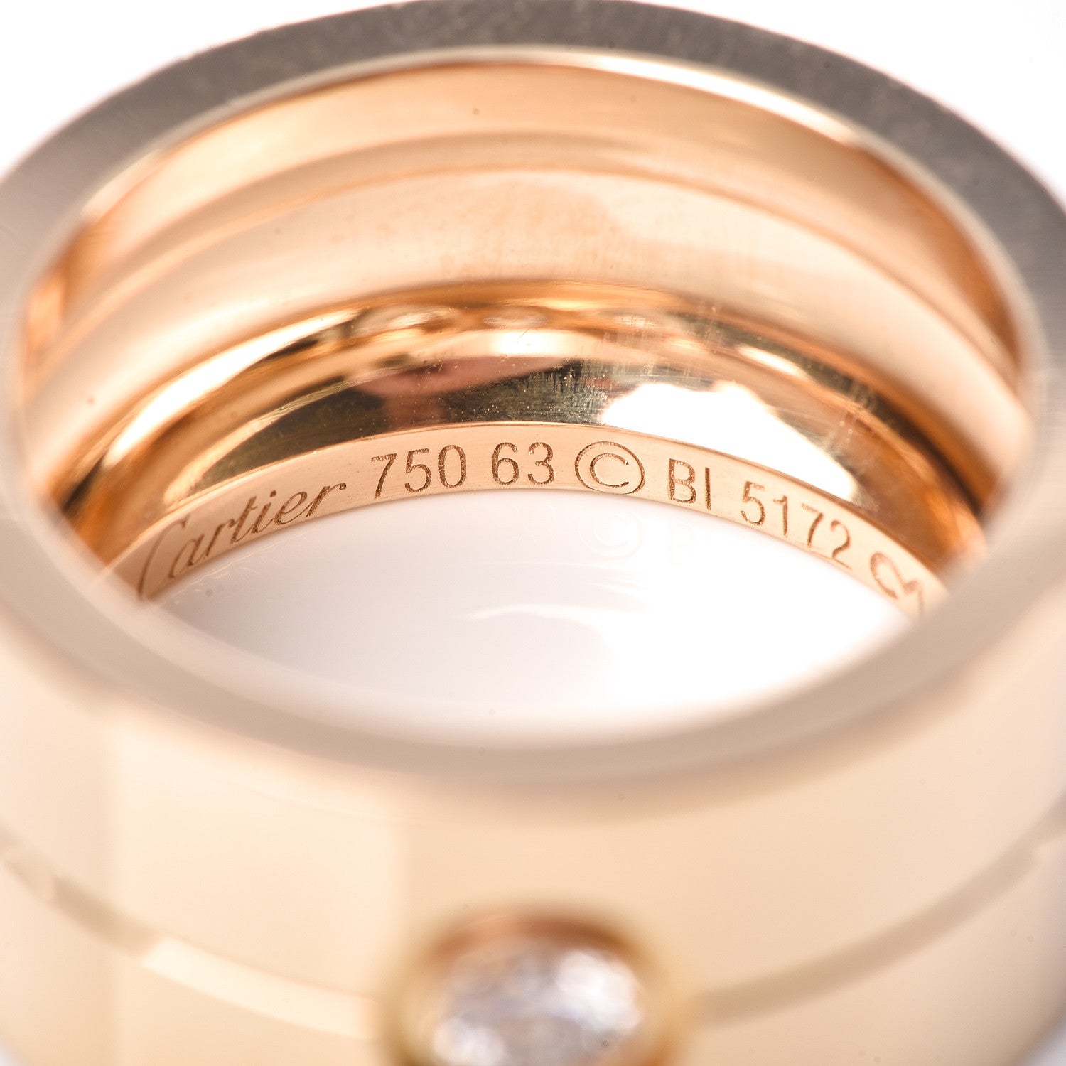 Cartier 18K Yellow Gold Diamond 12mm Wide LOVE Ring 63 10.25 5 of 5