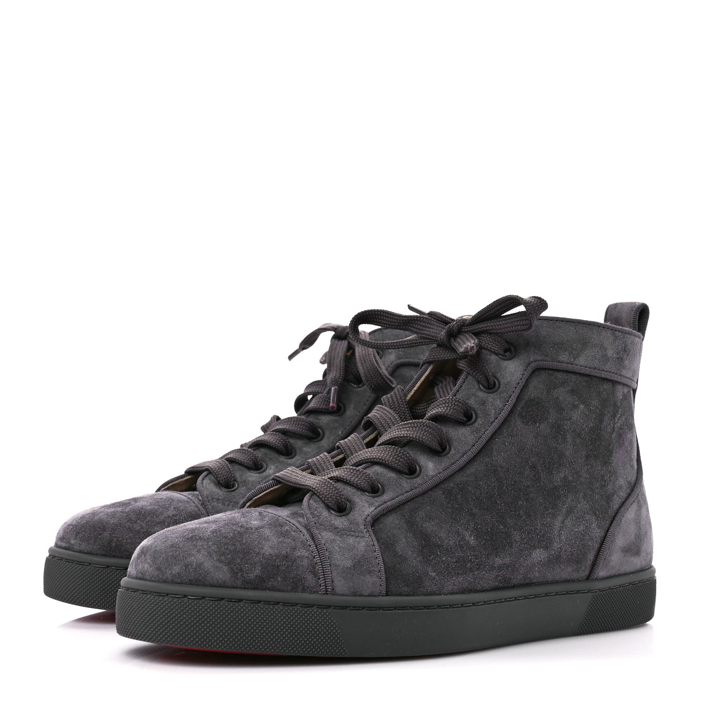 Veau Velours Louis Orlato High Top Sneakers 40 Grey