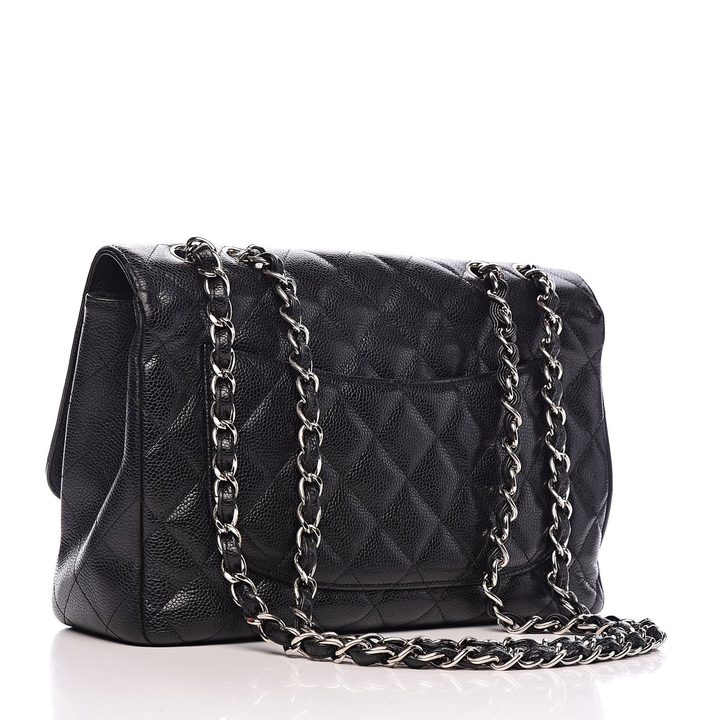 Caviar Quilted Jumbo Single Flap Black