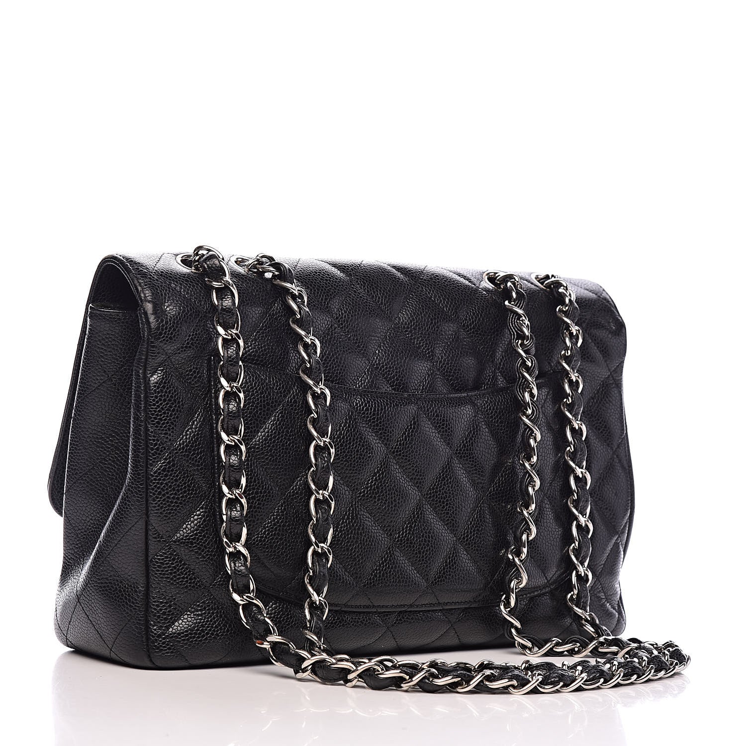 Chanel Caviar Quilted Jumbo Single Flap Black 3 of 15