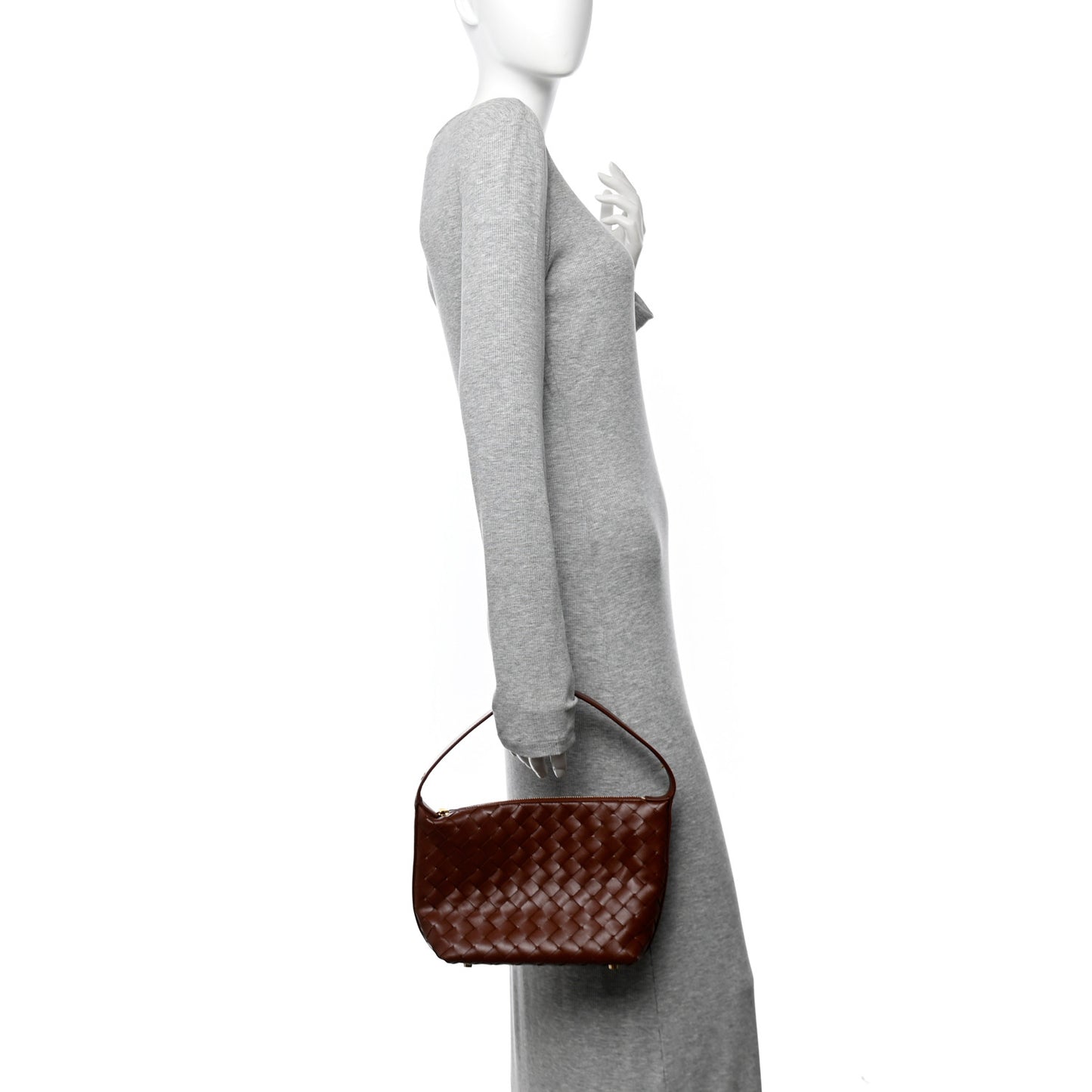 Calfskin Nappa Intrecciato Mini Wallace Sapele