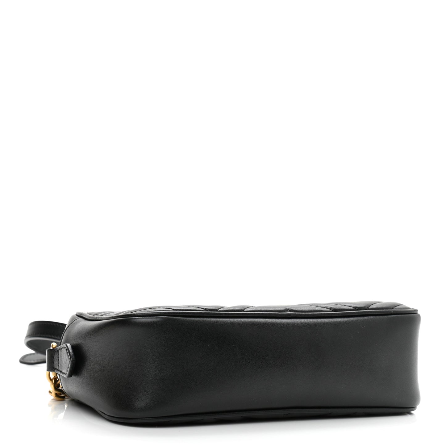 Calfskin Matelasse Small GG Marmont Chain Shoulder Bag Black