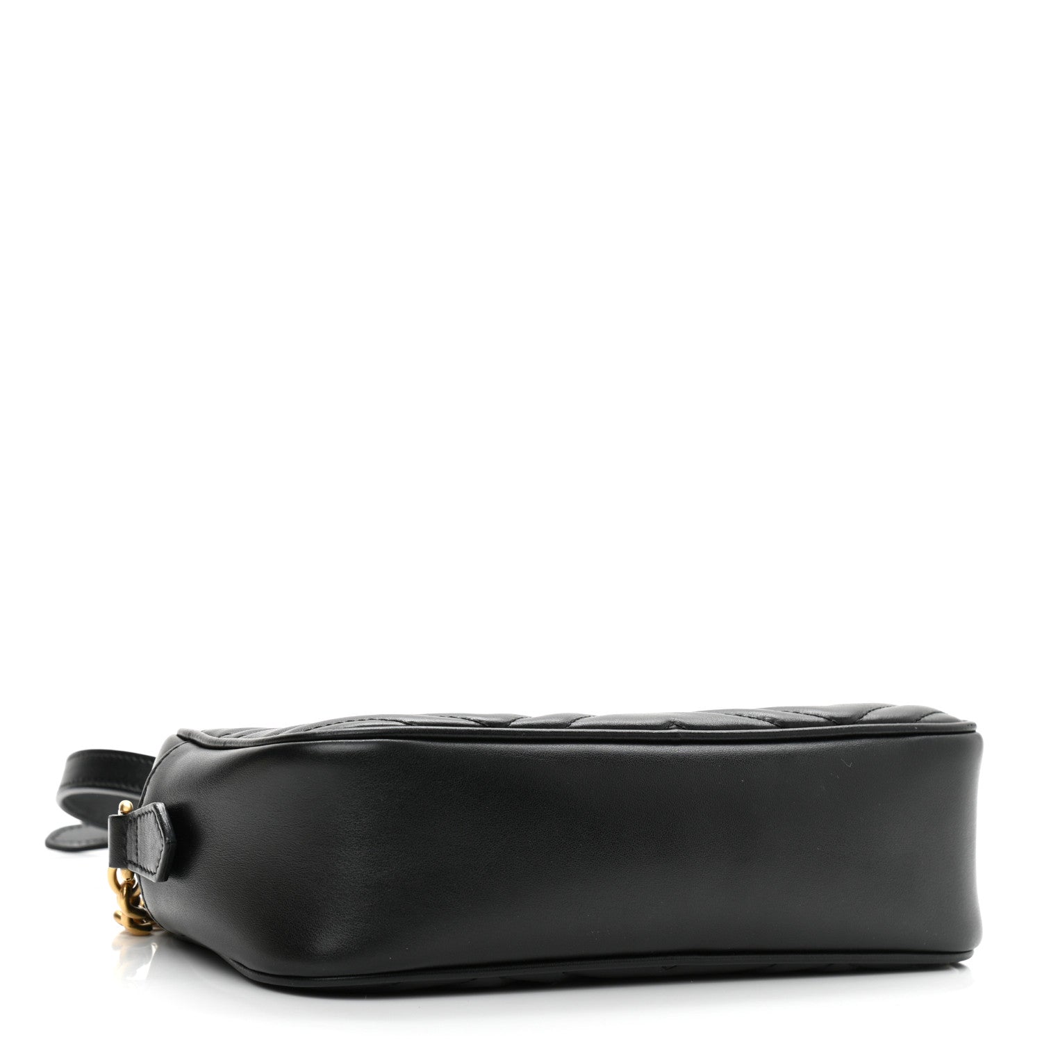 Gucci Calfskin Matelasse Small GG Marmont Chain Shoulder Bag Black 4 of 11