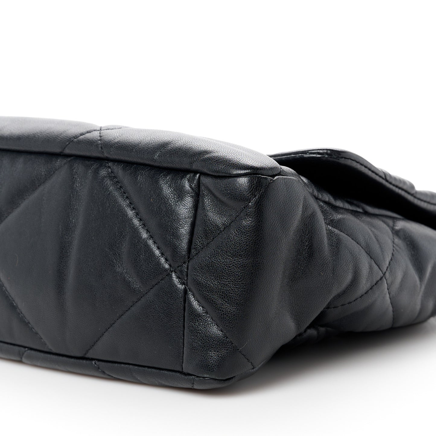 Lambskin Quilted Large Chanel 19 Flap Black