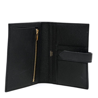 Hermes Epsom Bearn Compact Wallet Black 5 of 8