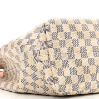 Louis Vuitton Damier Azur Graceful MM Rose Ballerine 8 of 9