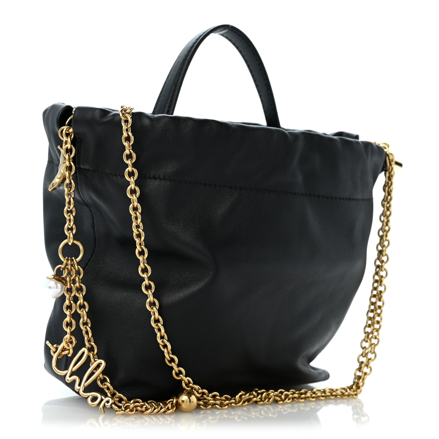 Chloe Lambskin Mini Icons Bucket Bag Black 3 of 10