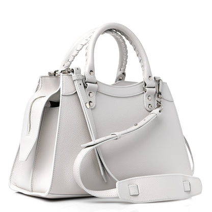 Balenciaga Grained Calfskin Neo Classic Silver Hardware S City Chalky White 3 of 8