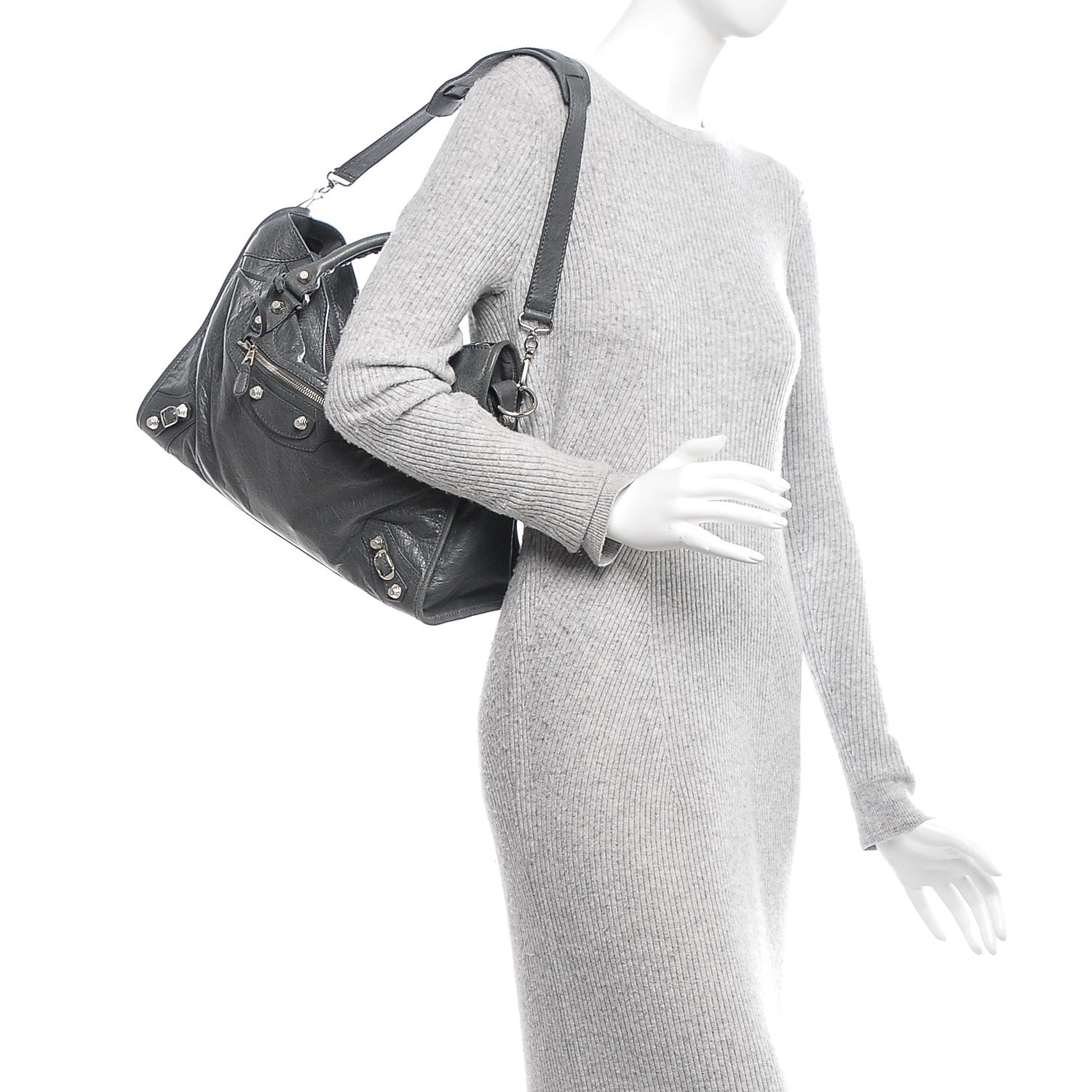 Balenciaga Agneau Giant 12 Silver Hardware City Gris Tarmac 2 of 6