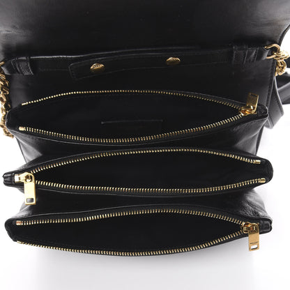 Saint Laurent Lambskin Diamond Quilted Monogram Angie Chain Bag Black 4 of 7