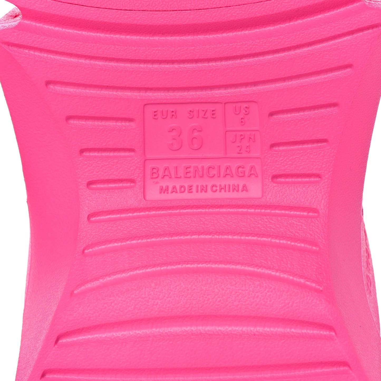 Rubber Womens Mold Thong Sandals 36 Fluo Pink