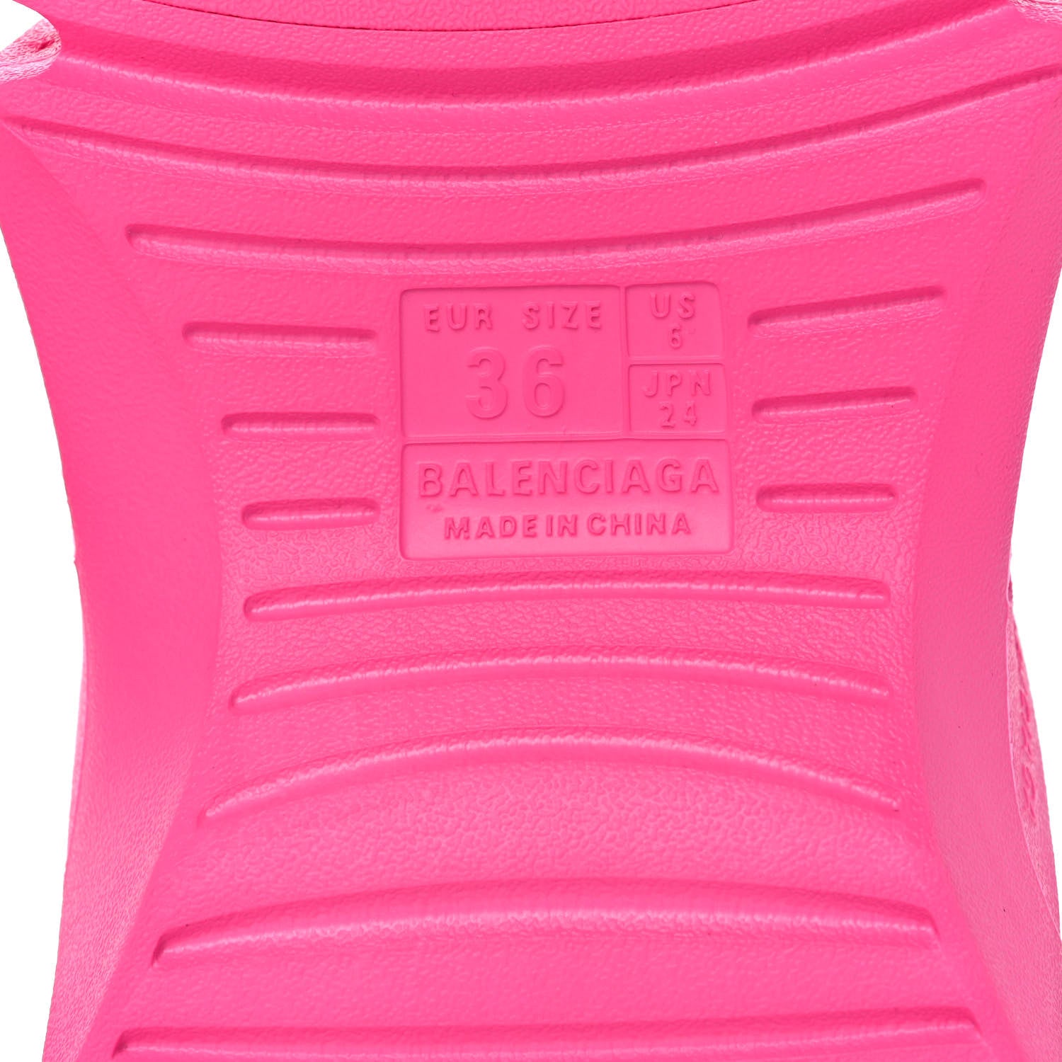 Balenciaga Rubber Womens Mold Thong Sandals 36 Fluo Pink 6 of 8