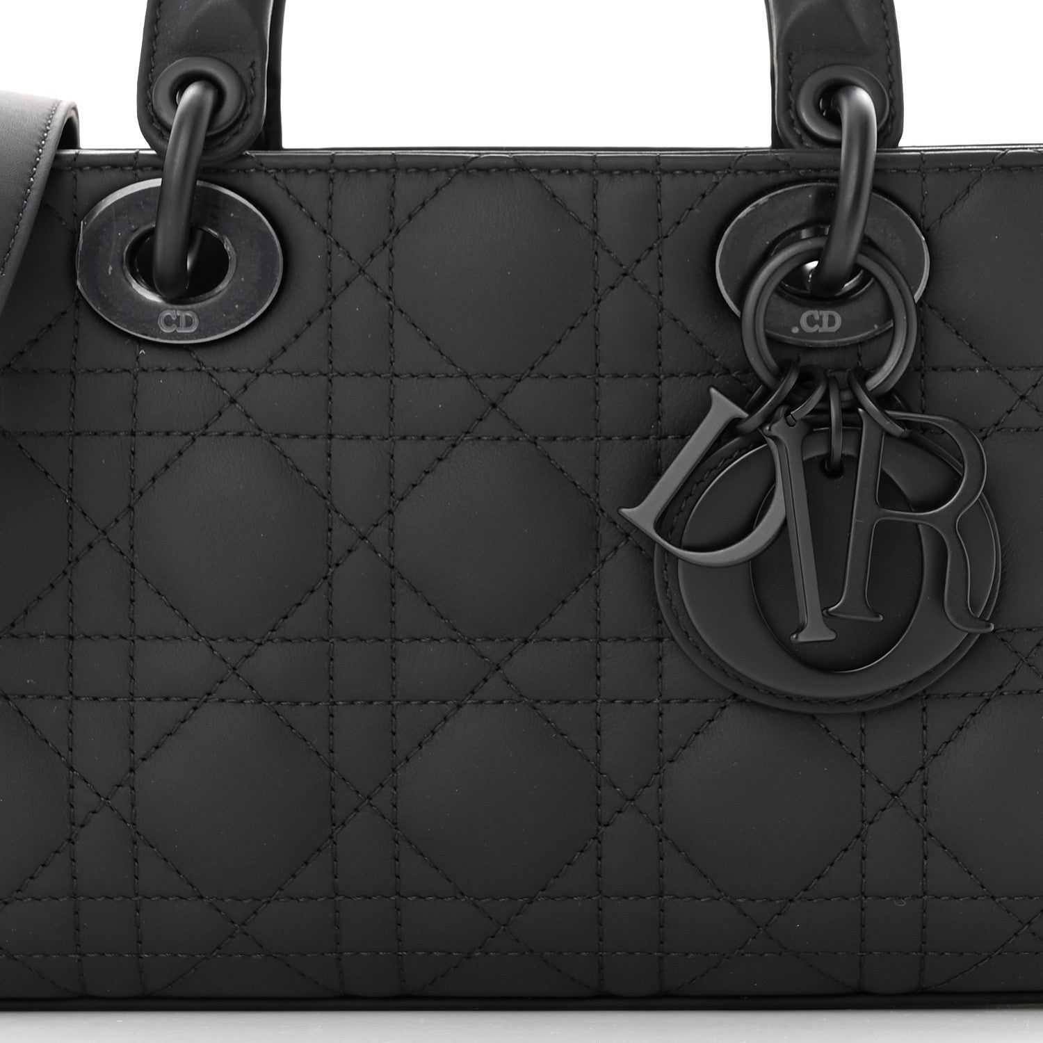 Christian Dior Ultra Matte Calfskin Cannage Medium Lady D-Joy Black 7 of 10