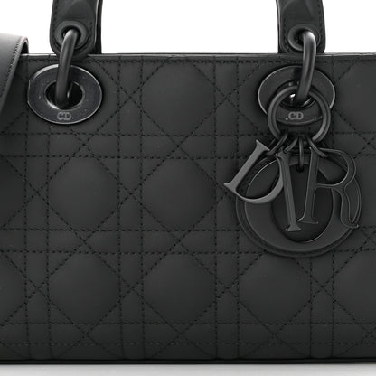 Christian Dior Ultra Matte Calfskin Cannage Medium Lady D-Joy Black 7 of 10