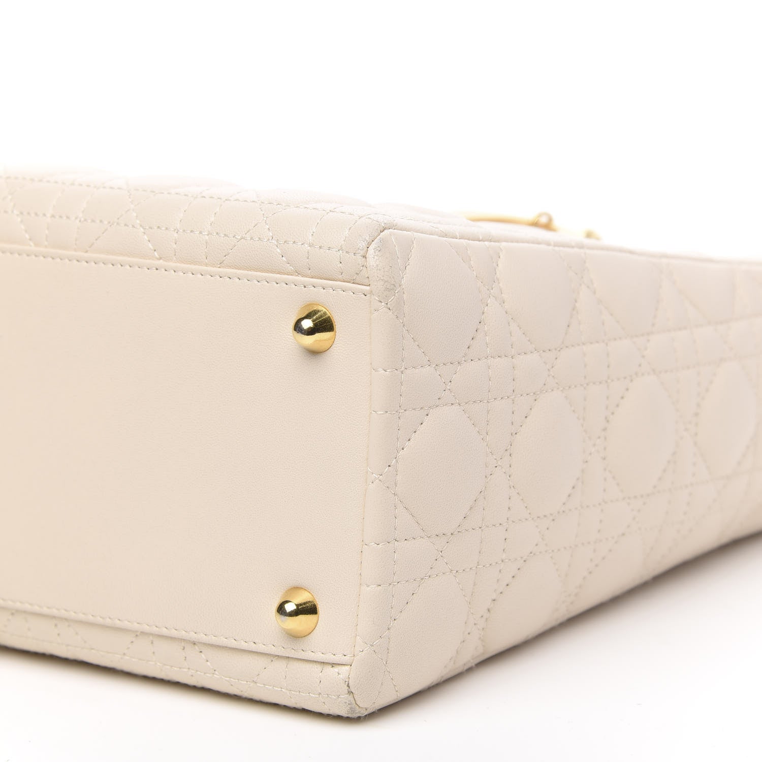 Christian Dior Lambskin Cannage Large Lady Dior Light Beige 8 of 11