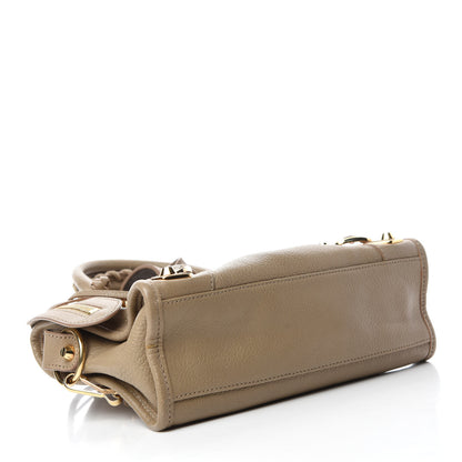 Balenciaga Chevre Gold Metallic Edge Hardware Mini City Beige Latte 4 of 10