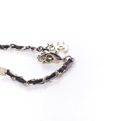 Chanel Metal Lambskin Crystal Sergeant Bracelet Gold 4 of 5