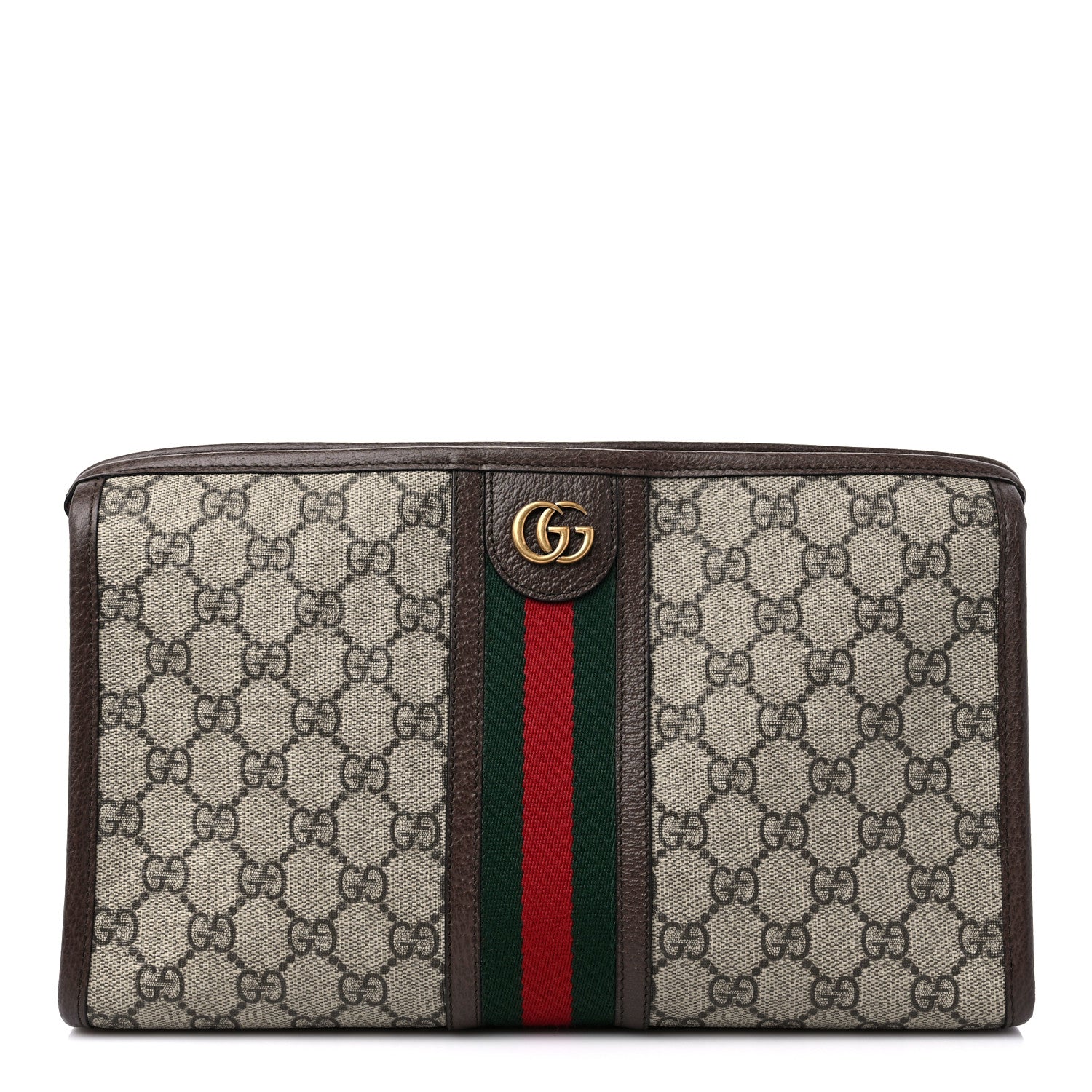 Gucci GG Supreme Monogram Web Ophidia GG Toiletry Case Beige New Acero 1 of 9