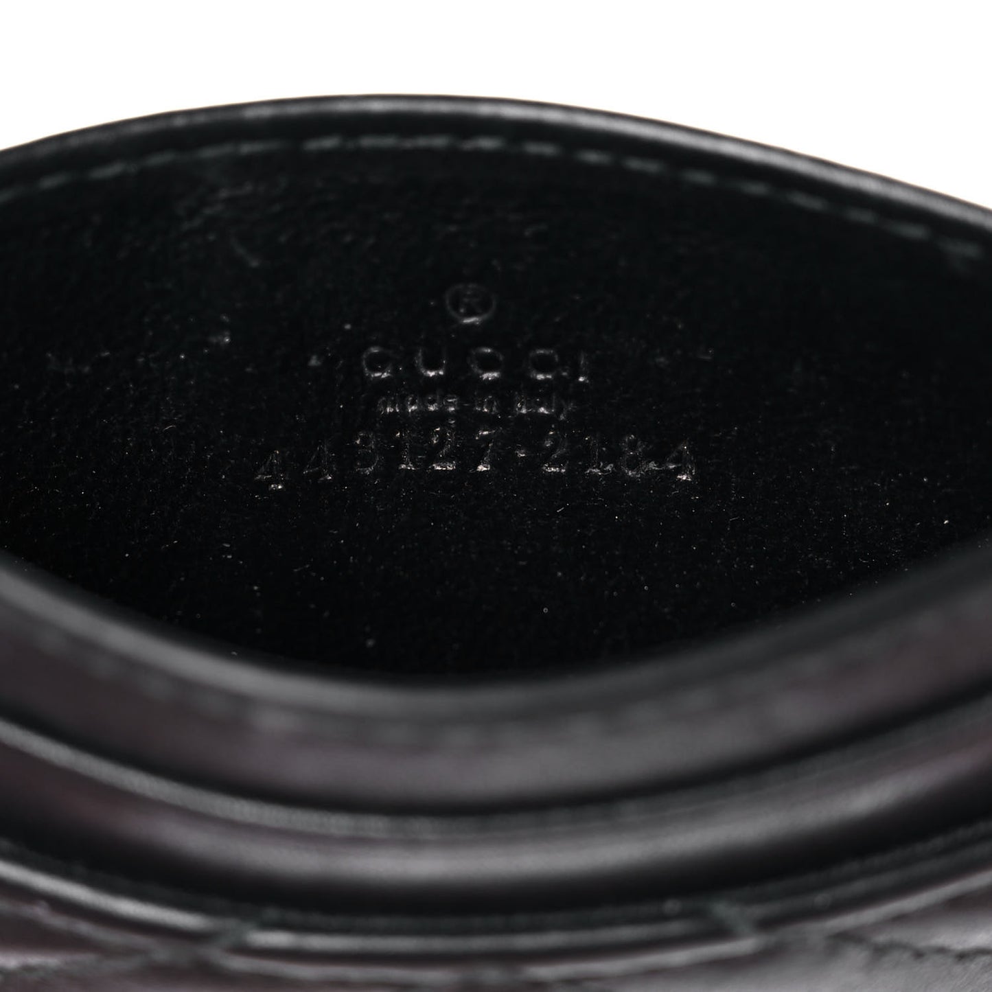 Calfskin Matelasse GG Marmont Card Holder Black