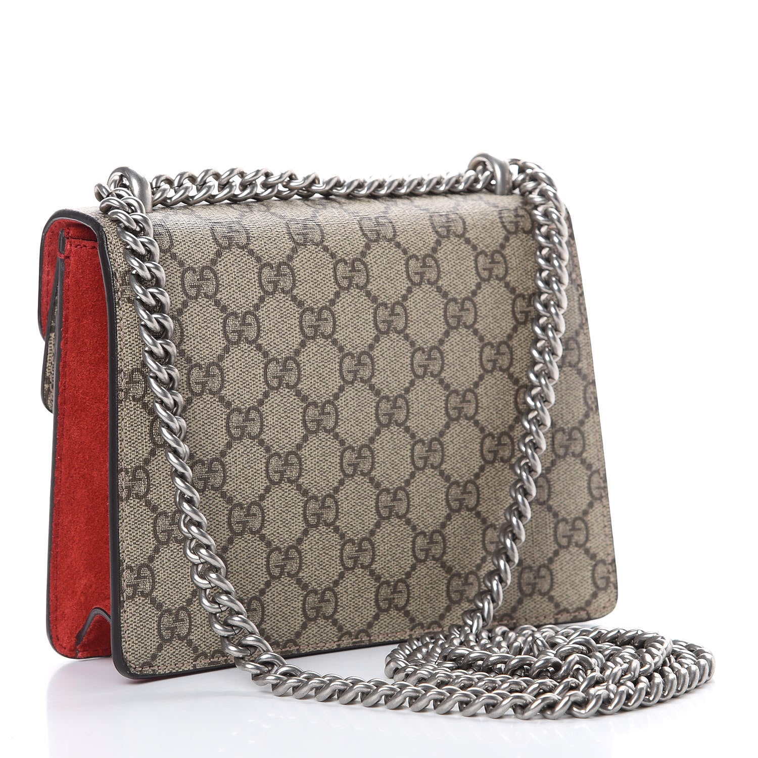 Gucci GG Supreme Monogram Mini Dionysus Shoulder Bag Hibiscus Red 2 of 12