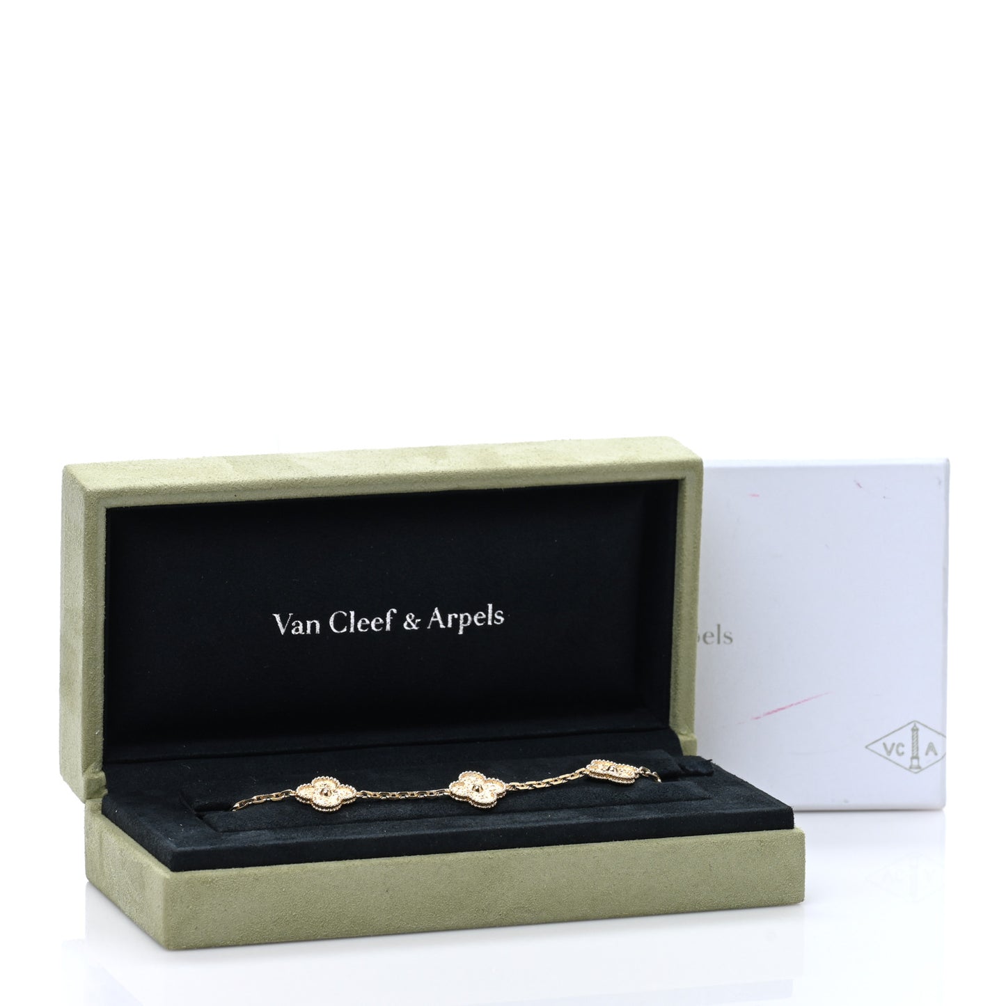 18K Yellow Gold 5 Motifs Vintage Alhambra Bracelet