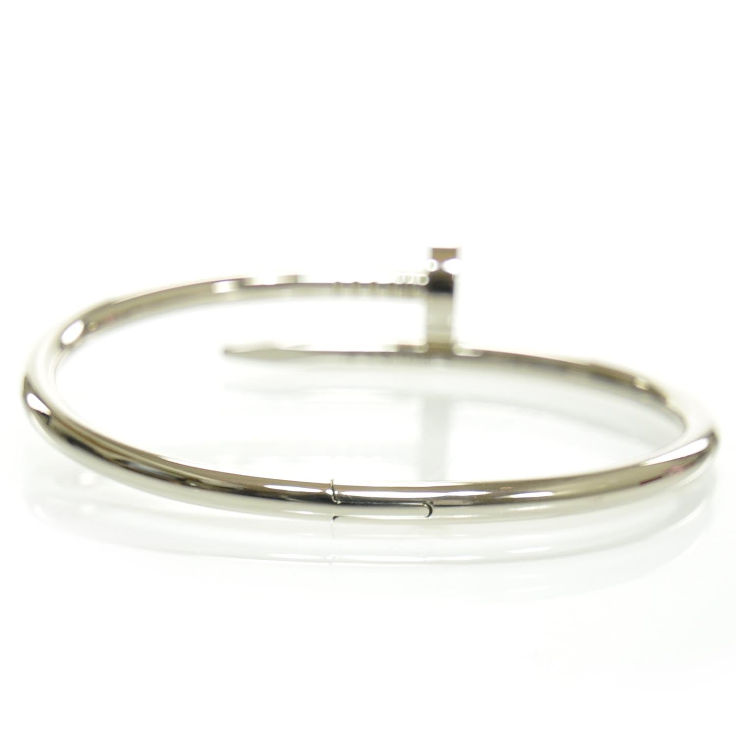 Cartier 18k White Gold Juste un Clou Bracelet Size 16 2 of 5