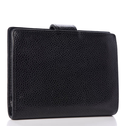 Chanel Caviar Timeless CC Compact French Wallet Black 3 of 15
