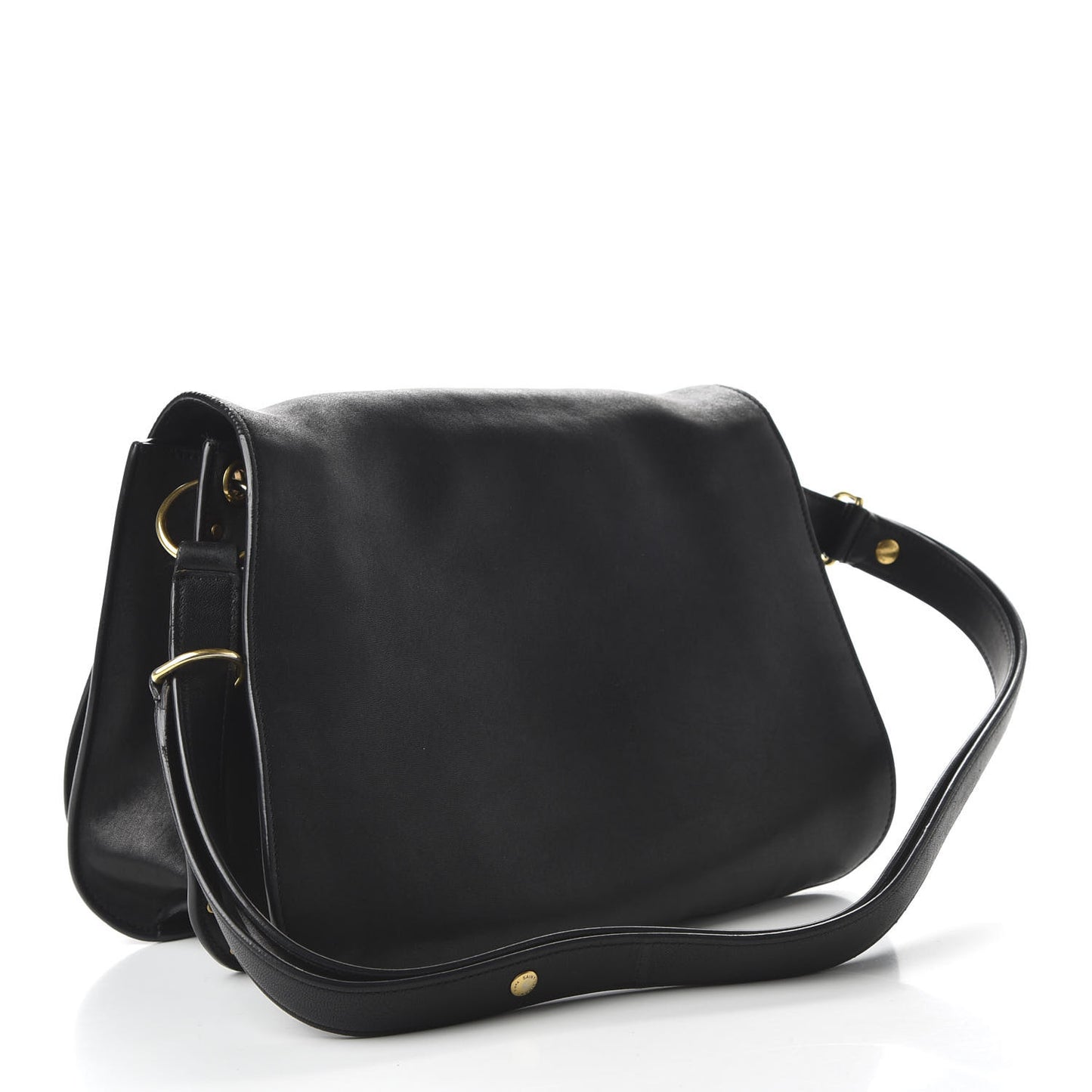Lambskin Amalia Flap Shoulder Bag Black
