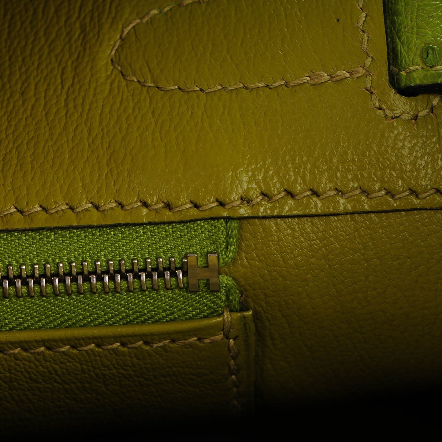 Ostrich Birkin 30 Vert Anis