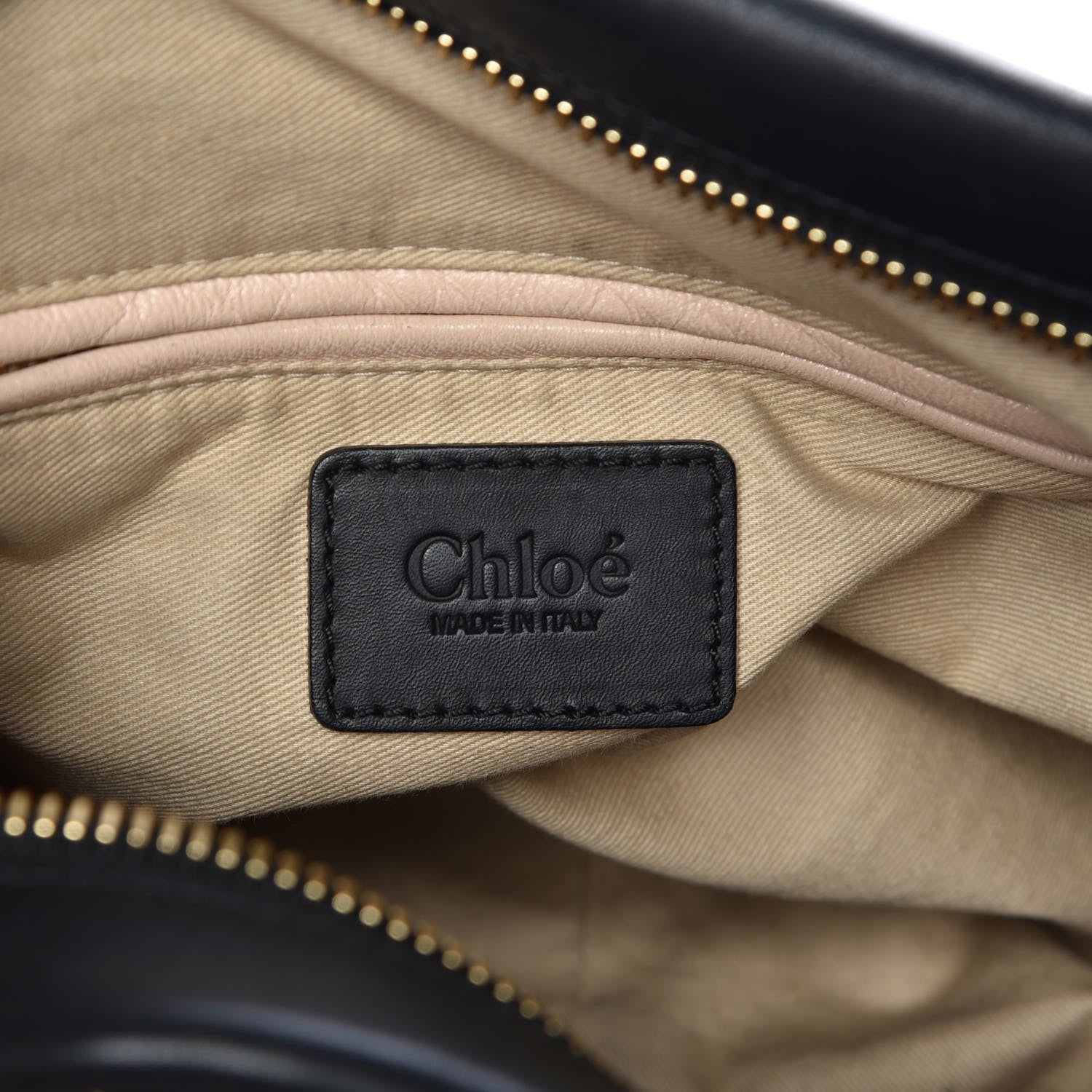 Chloe Calfskin Medium Paraty Metal Bar Trim Black 7 of 8