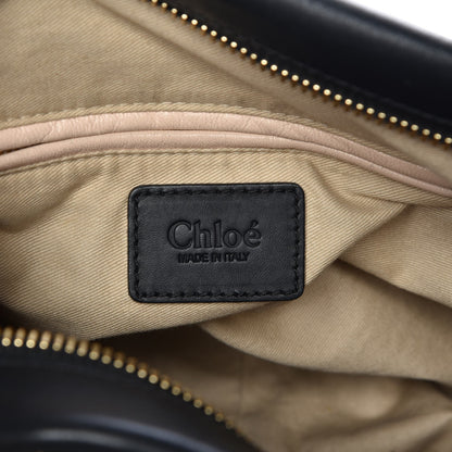 Chloe Calfskin Medium Paraty Metal Bar Trim Black 7 of 8