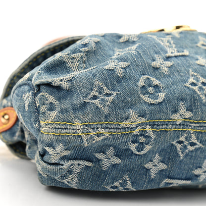 Louis Vuitton Monogram Denim Mini Pleaty Blue 9 of 10